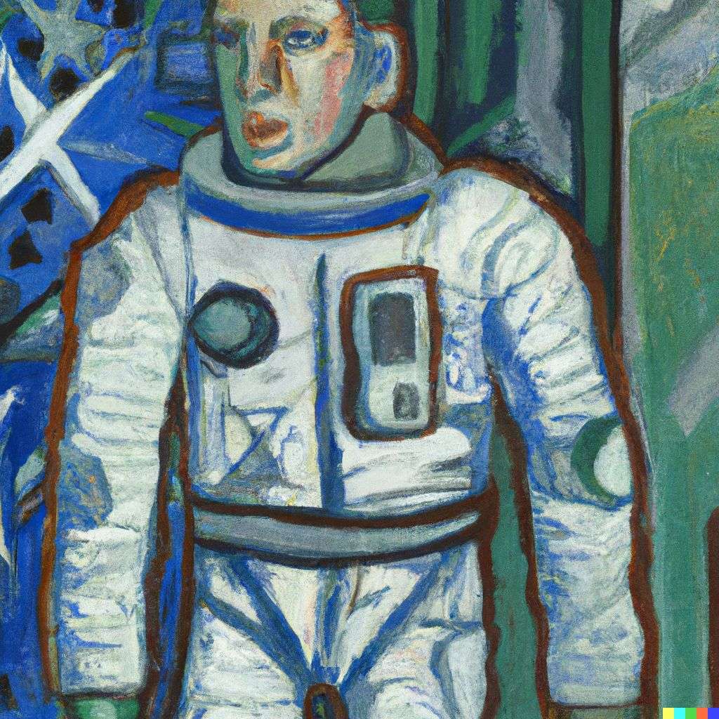 an astronaut, painting by Otto Dix